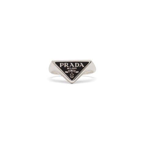 prada silver chain|prada rings women.